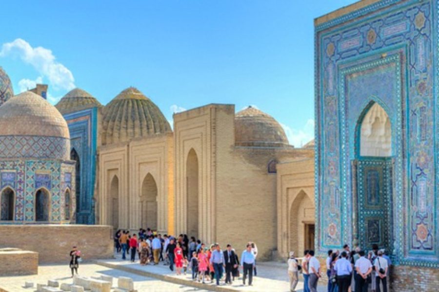 Walk the legendary Silk Road through timeless Uzbekistan.”